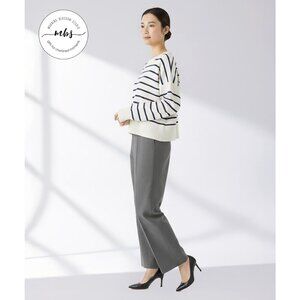 NWOT Korye Striped Crew Neck Sweater White Blue‎ Women L/XL